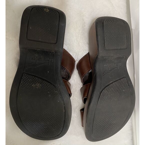 Dansko Brown Leather Women's Summer Sandal Size 5.5 Pre-Owned - Picture 5 of 13
